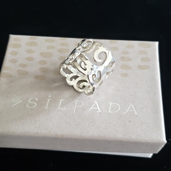 SOLD Silpada Sterling Silver Eden Wide Band Ring R3269 Size 8 - Picture 3 of 4